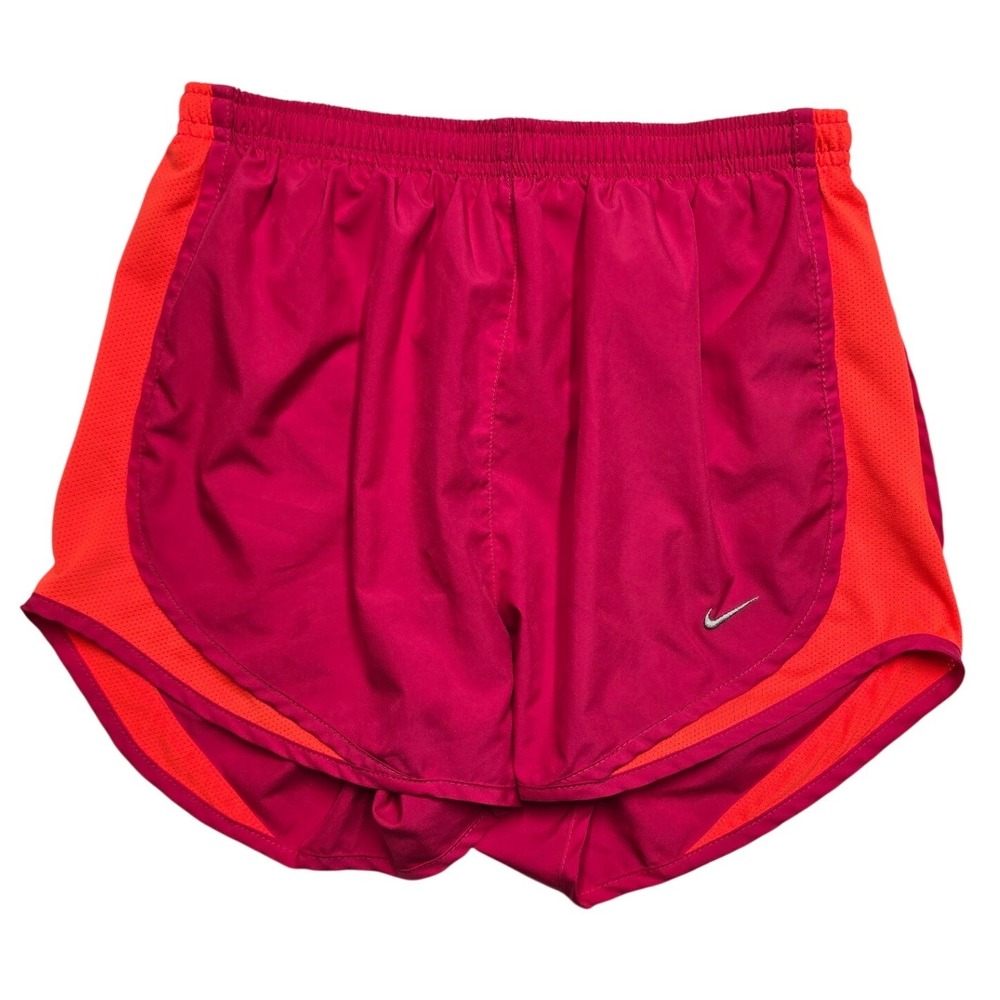 Nike Dri-FIT Tempo Running Shorts Pink Orange Mesh Athletic Womens Size Small